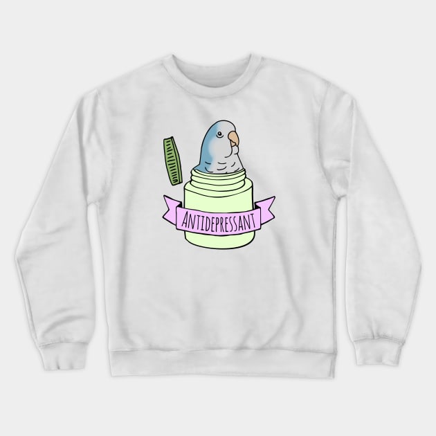 Antidepressant Blue Quaker Crewneck Sweatshirt by FandomizedRose